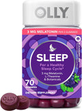 OLLY Sleep Support Gummy Supplement,* 3 mg Melatonin, L-Theanine - 70 Count