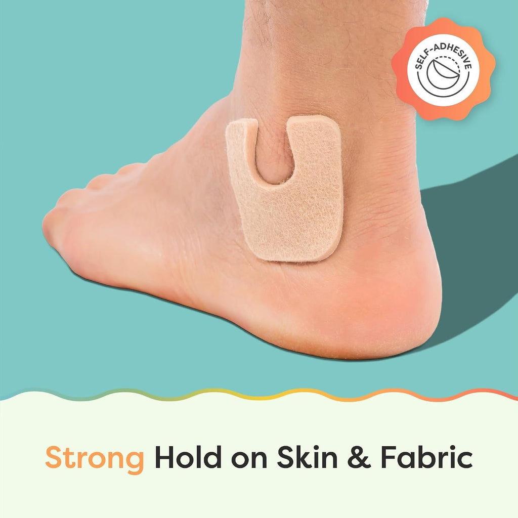 ZenToes U-Shaped Felt Callus Pads, Self-Stick Cushions, 24 Count | Thick padding offloads pressure from that one stubborn spot, stays put all day. Trim to fit, latex-free