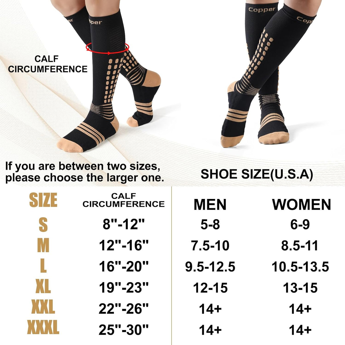 NEENCA Professional Compression Socks for Women Men Circulation, 20-30 mmHg | Copper Infused Fiber, Patented Massage Dots Design, Medical Sock for Pain Relief, Swelling, Nurse, Travel, Flight, Daily Wear