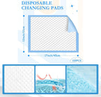 100 Pack of 33 * 45CM Disposable Urine Pads with Quick Drying and Leakproof Features,Super Absorbent Protection Disposable Underpads for Diaper Changes, Bed and Table Protection