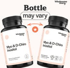 Wholesome Story Myo-Inositol & D-Chiro Inositol Supplement for Women | Fertility Supplements for Hormonal Balance & Ovarian Health Support | Myoinositol | Ideal 40:1 Ratio | 30 Servings