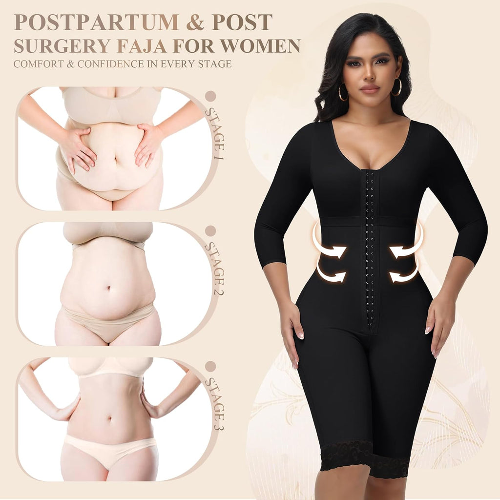 M MYODRESS Fajas Colombianas Moldeadoras Faja Body Shaper Tummy Control Shapewear for Women Post Surgery Compression Garment