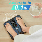 Lepulse Scale for Body Weight, Smart Digital Bathroom Weight Scale with Bmi | Body Fat Muscle Mass,20 Body Composition Metrics, 4.68"Large Display, Heart Rate, Accurate Bluetooth Weighing Scale with App
