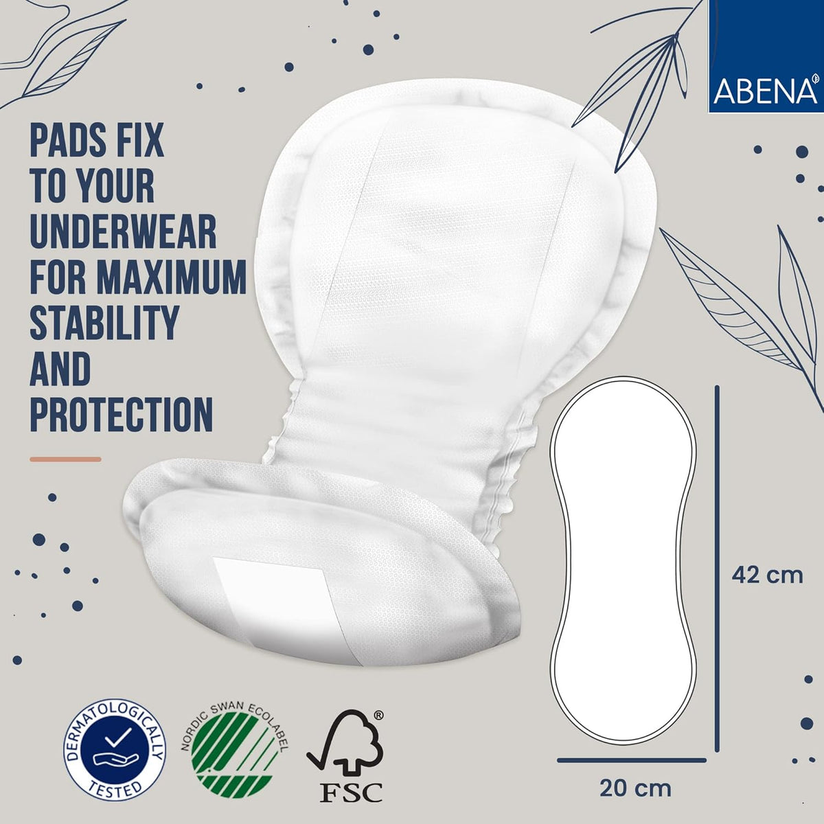 Abena Premium Maternity Pads for Women Super Absorption, Soft Disposable Pads, Breathable and Skin Friendly for After-Delivery Incontinence, Postpartum Essentials, Maternity Pads After Birth, 15 Count