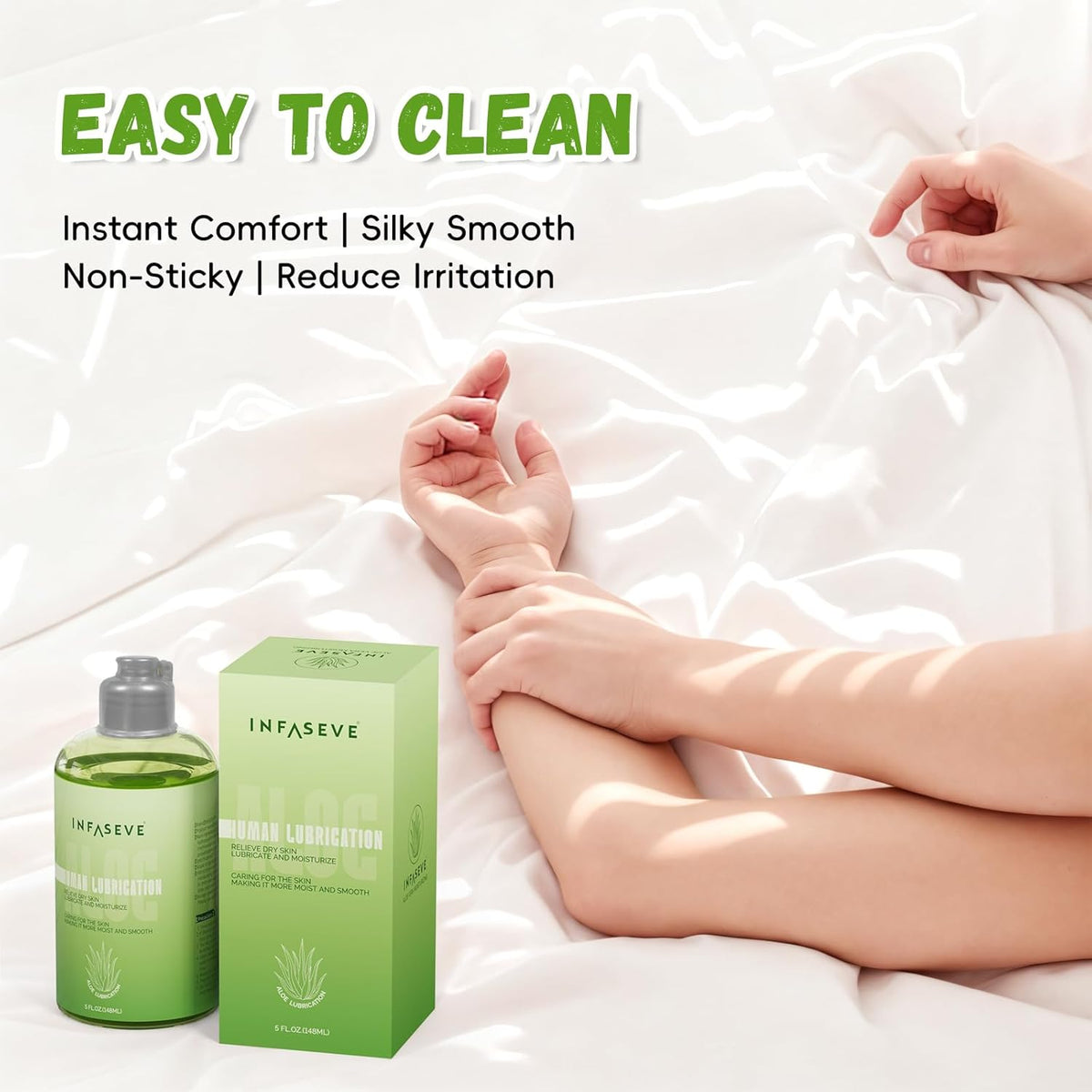 Aloe Water Based Lube for Sex, Sexual Lubricants for Privacy and Toys, Natural Lube Water Based Lubrification for Women Ph Balance, Vaginal & Anal Sex Lube, Paraben-Free & Non-Staining, 5 Fl Oz