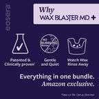 eosera Wax Blaster MD+ Ear Wax Cleaning System | Includes 5 Single-Use Vials and 3 Premixed Packets - Complete Earwax Irrigation Kit for Stubborn and Routine Ear Cleaning