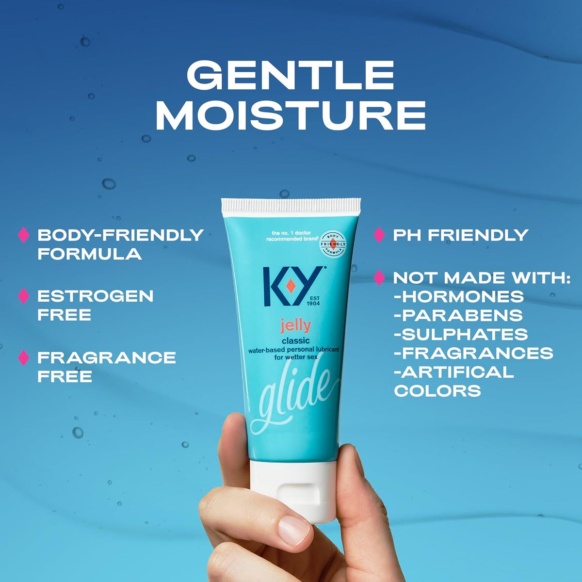 K-Y Jelly Classic Water-Based Personal Lubricant, Water Based Lube Helps Relieve Discomfort, 7 FL OZ