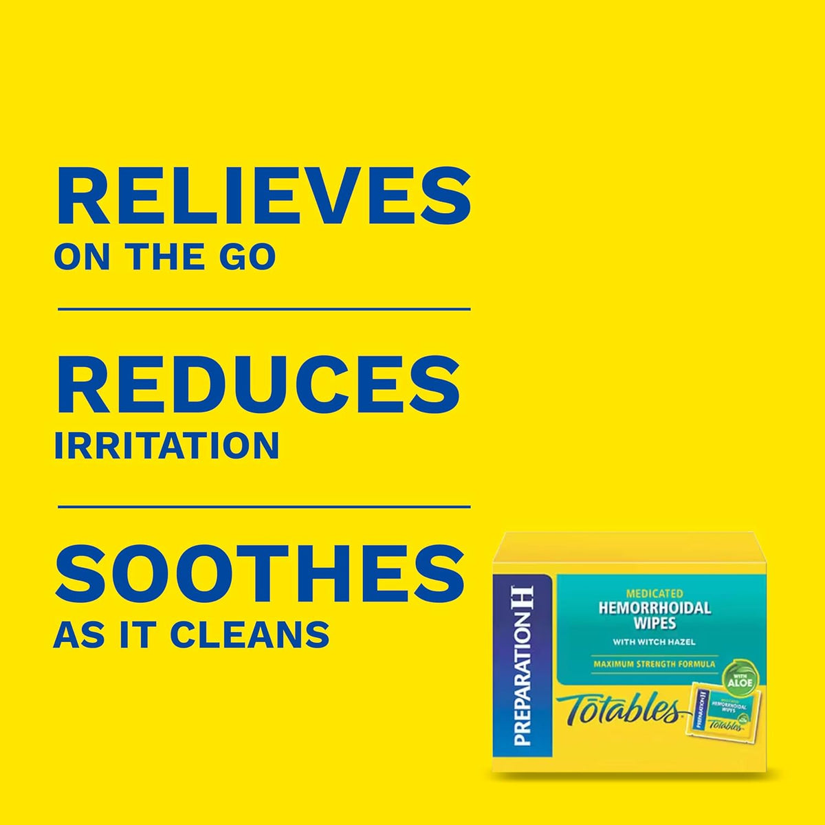 Preparation H Hemorrhoid Flushable Wipes with Witch Hazel for Skin Irritation Relief - 96 Count