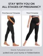 CRZ YOGA Maternity Leggings 25" | Butterluxe, Extremely Soft, Gentle Compression, Yoga, Super High Rise, U-shaped Belly, Pregnancy and Postpartum