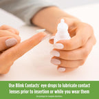 Blink Contacts Lubricating Eye Drops with Hyaluronate, Moisturizing & Soothing for Soft & RGP Contact Lenses, Refreshes Lenses, Hydrating & Comforting Daily Eye Care, 0.34 Fl Oz
