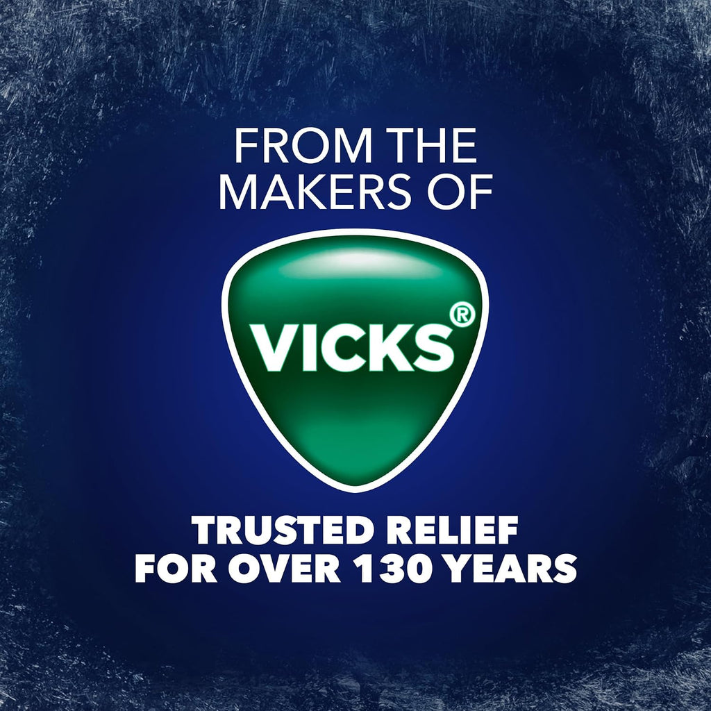 Vicks VapoCool Severe Medicated Sore Throat Drops, Max Strength Menthol, Soothes Sore Throat Pain, Winterfrost Flavor, 70 Count