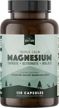 Natural Rhythm Triple Calm Magnesium Complex - 120 Capsules, Chelated Magnesium Glycinate, Taurate & Malate, High Absorption Supplement for Sleep, Stress, Muscle & Heart Support, Non-GMO, Vegan