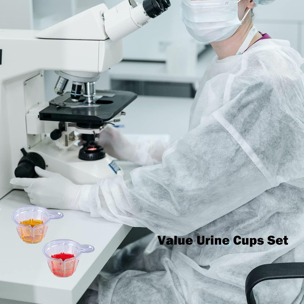 100 Pack Urine Cups, Pee Cup, 40ml Plastic Urine Cups Urine Specimen Container Cups for Pregnancy Test, Ovulation Test, pH Test