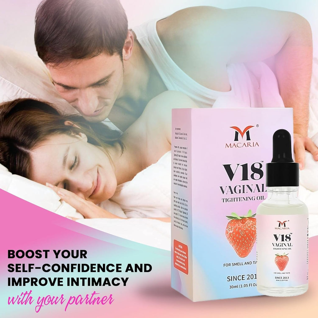 MACARIA V18 Vaginal Tightening Cream, Tightening Gel for Pussy Yoni, Narrows Vaginal Walls Improves Vagina Health, Enhances Intimate Sensitivity Restoring Self-Confidence