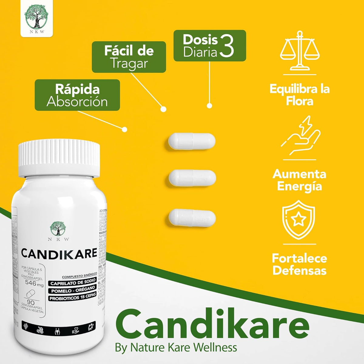 2 in 1 Probiotics Women and Men + Antifungal for Candidiasis Treatment Women | Combat Candida Fungus | Improve Microbiot and Intimate Flora | Sodium Caprylate Grapefruit Oregano Probiotic 15 Strains