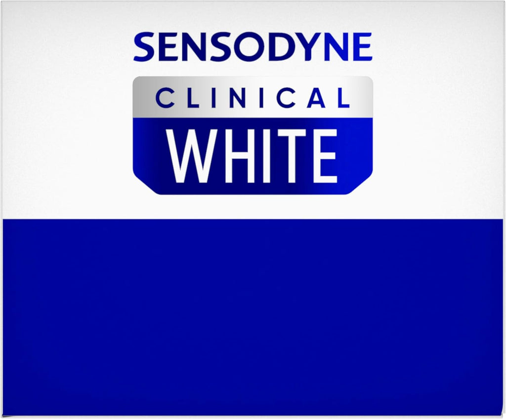 Sensodyne Clinical White Stain Protector Toothpaste, 3.4 oz | Clinically Proven Whitening for Sensitive Teeth, Stain Protector, 2 Shades Whiter Teeth