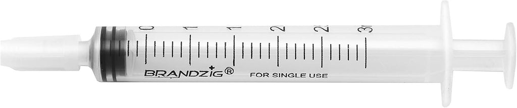 3ml Syringe With Cap (100 Pack) | Oral Dispenser Without Needle, Luer Slip Tip | Individually Wrapped Medicine Dropper For Infants & Pets