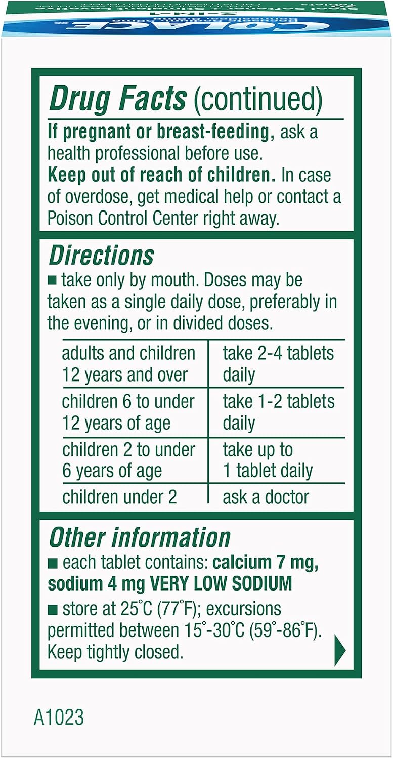 Colace 2-in-1 Stool Softener Plus Stimulant Laxative Tablets, 30 Count