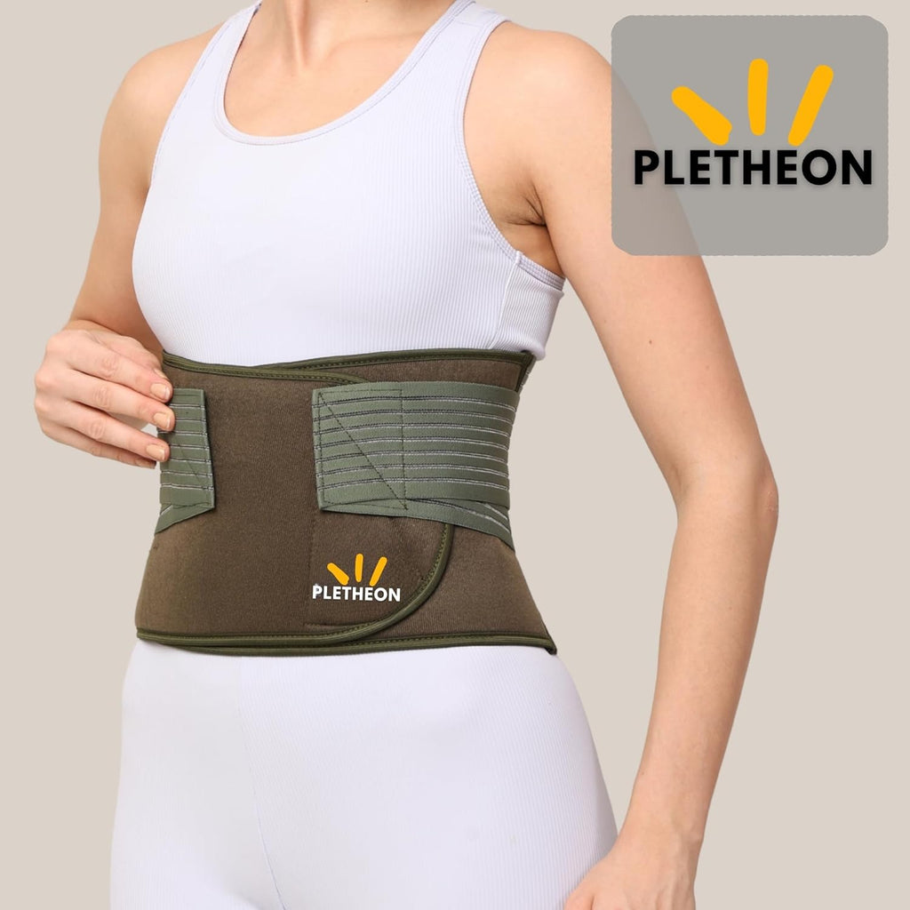 PLETHEON Post Pregnancy Belt Green – After Delivery Abdominal Support Belt | Postpartum Tummy Tucker | Waist & Back Support | Adjustable Compression Wrap