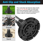 supregear Cane Tips 3/4 inch Heavy Duty, Anti-Slip Durable Rubber Tips All Terrain, Extreme Grip Replacement Feet Caps, Widen Base with Metal Insert for Seniors Elderly, 2-Pack, Black