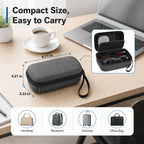 GWCASE Portable 2 in 1 Contact Lens Case and Glasses Case for 2 Pairs