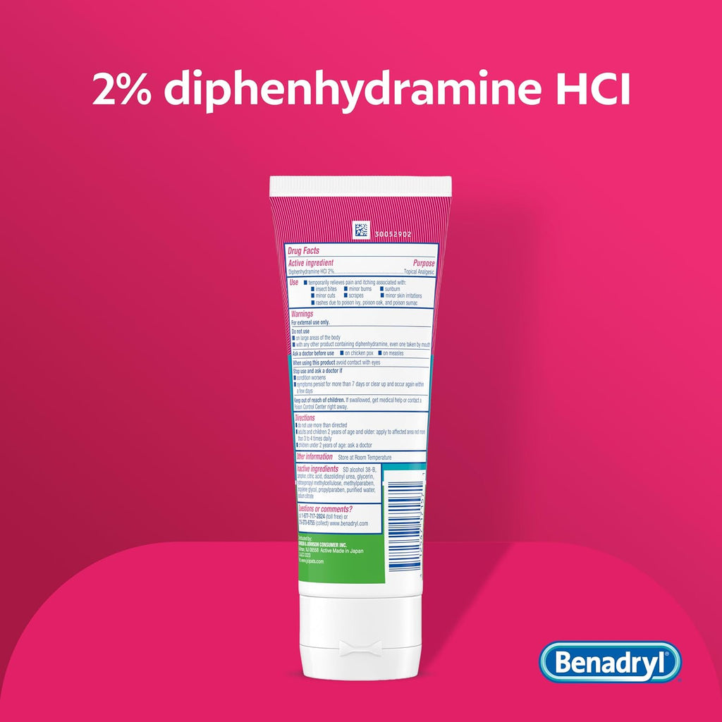 Benadryl Itch Relief Gel Extra Strength, 2% Diphenhydramine HCl, 3.5 fl. Oz