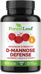 ForestLeaf D Mannose 1000mg - D-Mannose Dietary Supplements Organic 60 capsules