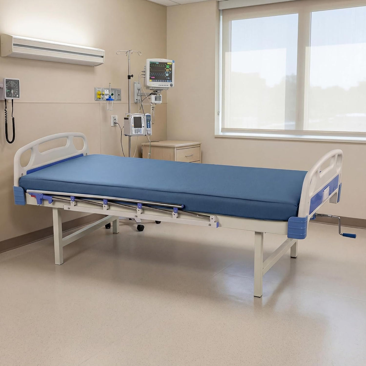 HOMBYS 5-Zone Memory Foam Hospital Bed Mattress for Pressure Relief & Pain Reduction, FDA Registered Medical Mattress for Home or Clinical Use, Waterproof Leakproof Cover (76" L x 36" W x 4" H)