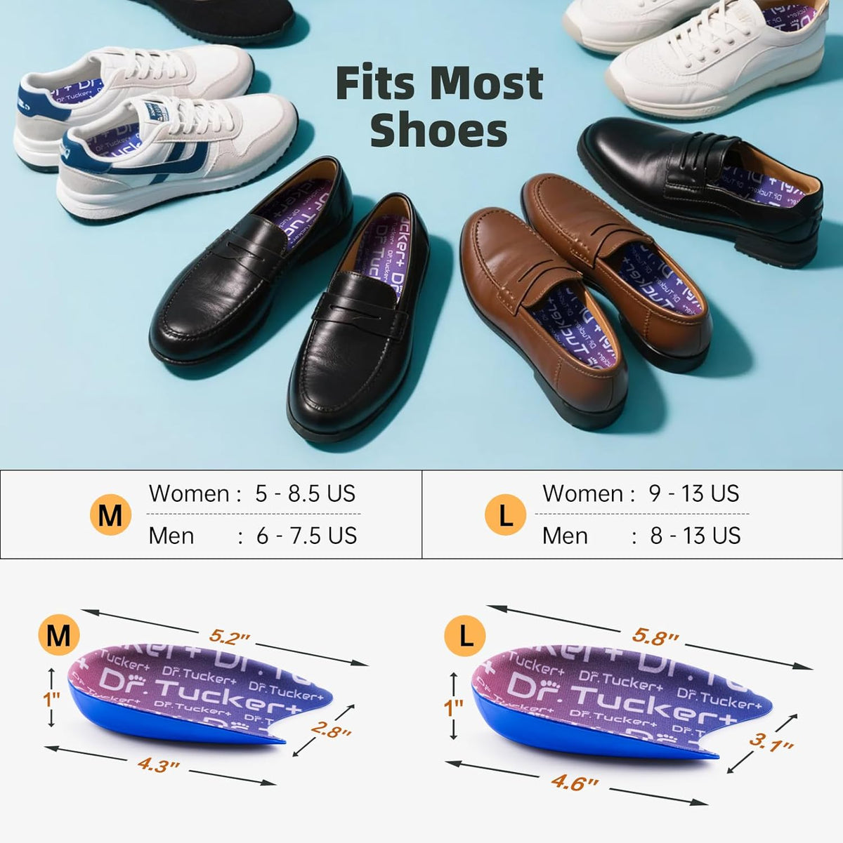 Heel Pads for Shoes, Heel Cups for Heel Pain Relief | Achilles Tendonitis Relief Insoles, Foot Orthotic Inserts for Tendon Support and Bone Spurs, Heel Lift