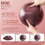 PhysKcal Pilates Kit, 15-Inch Pilates Ring with 1x Pilates Ball & 5X Bands | Aesthetic Home Pilates Equipment Set, Essential Kit for Beginners in Minimalist Style. Comes in Premium Packaging