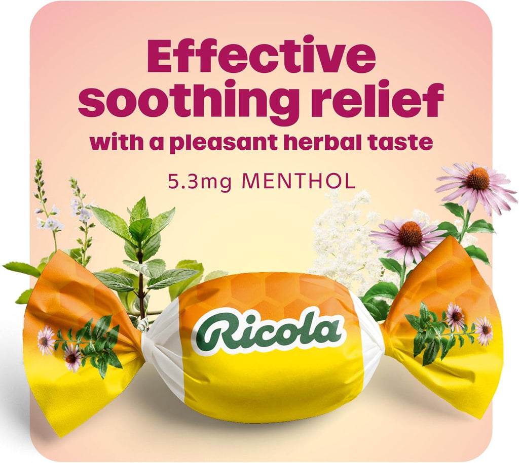 Ricola, Throat Drops Echinacea Honey Lemon, 45 Count