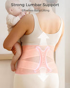 FREETOO Postpartum Belly Band Wrap for Women,Abdominal Binder Post Surgery | for Natural Delivery,C Section Belly Binder Post Partum,Stomach Binder with Adjustable Compression,with Back Support