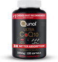 Qunol Ultra CoQ10 100mg, 3X Better Absorption, Antioxidant, 120 Softgels | #1 Cardiologist Recommended Supplement for Heart Health, Coenzyme Q10 Supplement to support Vascular Health & Cellular Energy