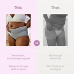 Frida Mom Postpartum Underwear for C-Section Recovery, Disposable High Waist with Stretch Support