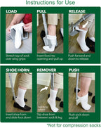 Easy Sock Ox Adjustable Sock Aid for Seniors, No Bending, with Sock Remover