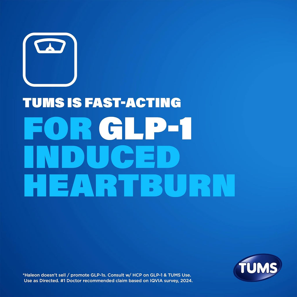TUMS Ultra Strength Chewable Antacid Tablets for Heartburn Relief and Acid Indigestion Relief, Assorted Berries - 160 Count
