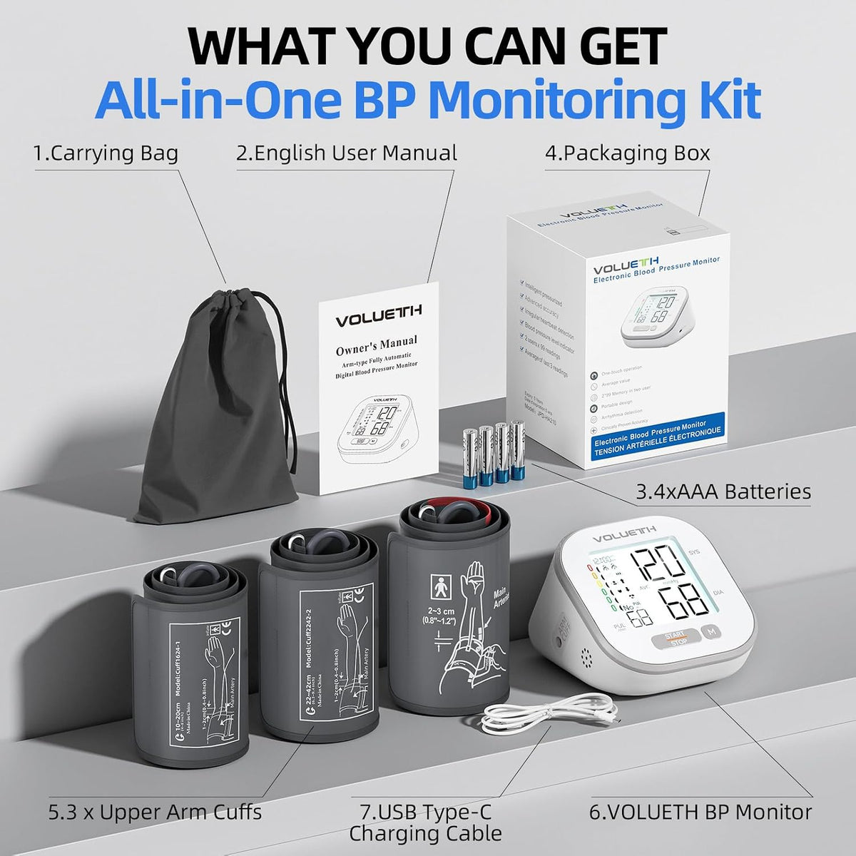 VOLUETH Pediatric Blood Pressure Cuff?FDA Cleared Blood Pressure Monitor