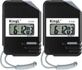 2 Pack Digital Stopwatch Timer with Large Display,Lap Split Mode, Waterproof Handheld Timer for Coaches, Teachers, Kids, Running, Swimming, Training(Black-2 Pack)
