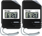2 Pack Digital Stopwatch Timer with Large Display,Lap Split Mode, Waterproof Handheld Timer for Coaches, Teachers, Kids, Running, Swimming, Training(Black-2 Pack)