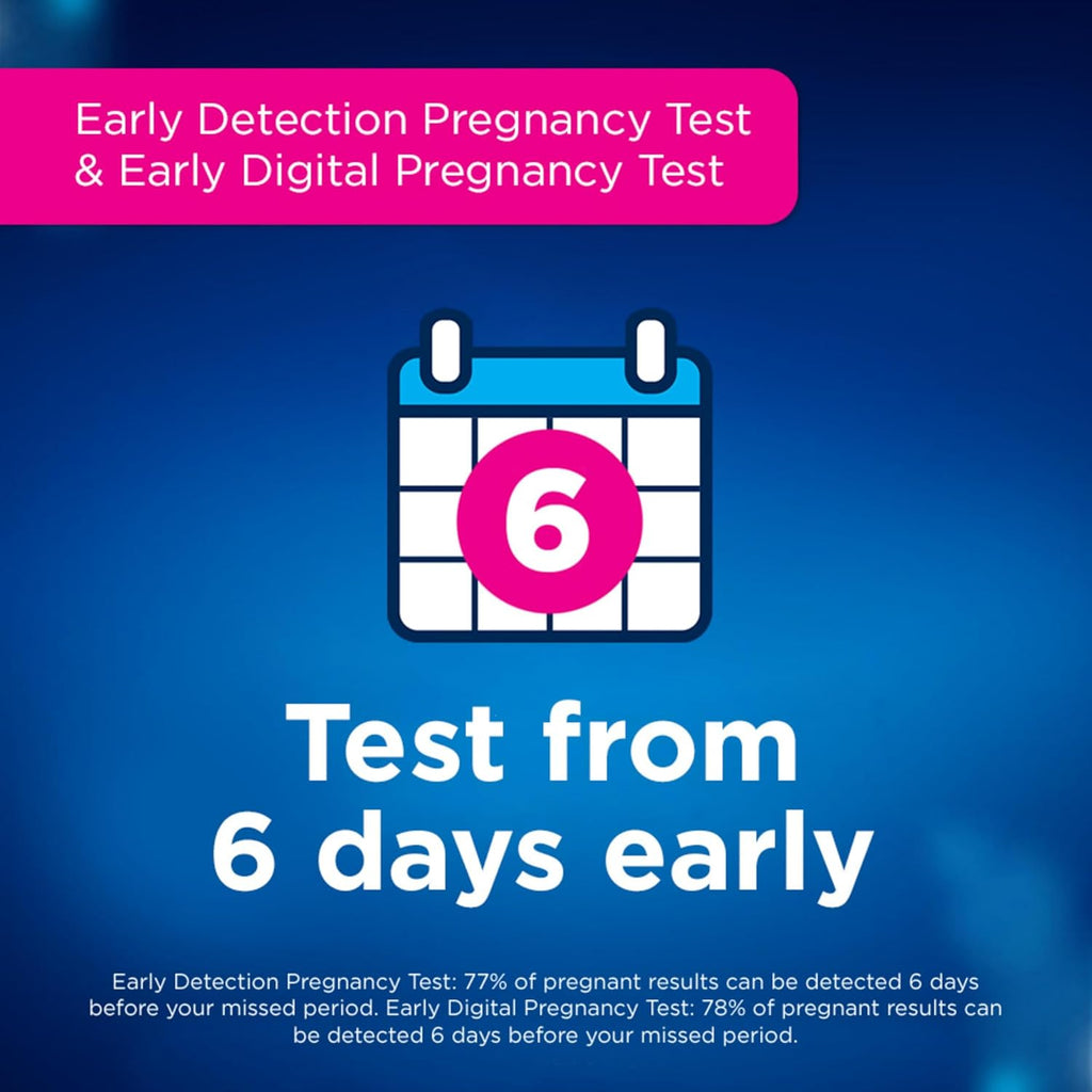 Clearblue Early Pregnancy Test Kit, at-Home Pregnancy Test Kit for Women, hCG Hormone Pregnancy Tests with Easy-to-Read Results, 7 Tests