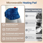 Comfytemp Microwavable Moist Heating Pad for Back and Waist Pain Relief | FSA Eligible HSA Warm Compress for Sciatica, Lower Back, Period Cramps, Hot Therapy for Women, Men, Home Office, Comfort Gift