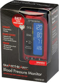 Smartheart Adult Cuff Arm Home Automatic Digital Blood Pressure Monitor 1-Tube Black 1 Each | Digital BP Machine with Attached Cuff, Advanced Inflation & 500 Memory