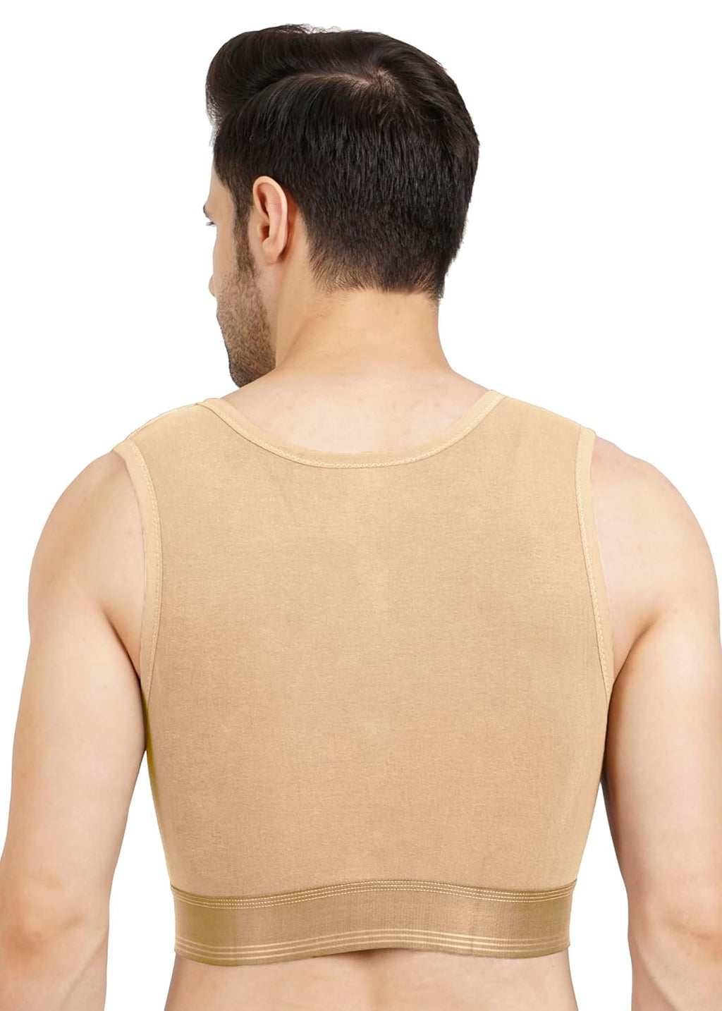 Gynecomastia Short Vest || HIGH COMPRESSION || Front Zip and Hook Closure || Tomboy Chest Binder || Comfortable Support for Men || Chest Shapewear || Post-Surgery Recovery ||