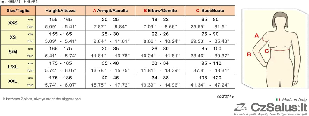 CzSalus Flat Knit High Compression Massaging arms Sleeves for Lipedema, Lymphedema Diseases Big ARMS