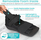 Vive Post Op Shoe - Lightweight Medical Walking Boot withAdjustable Straps - Post Injury Surgical Foot Cast - Durable Square Toe Orthopedic Support Brace for Broken Bone - Men, Women Fracture Recovery