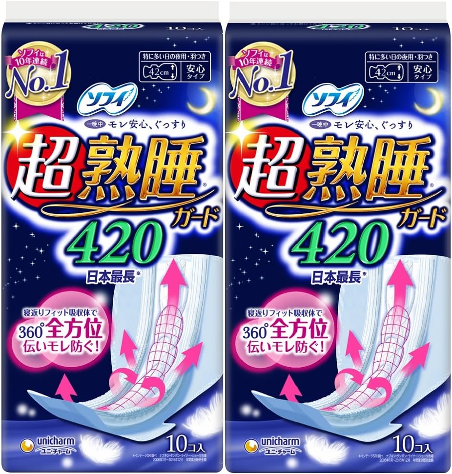 Sofy Sanitary Pads With Wings 42cm 10 pieces