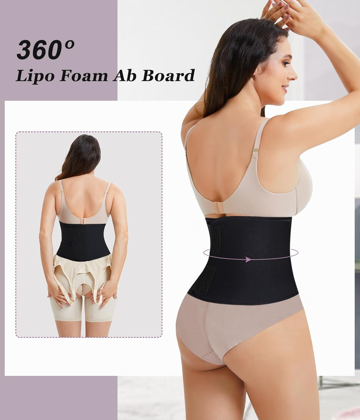 YERKOAD 360 Lipo Foam Ab Board Post Surgery Abdominal Liposuction Compression Boards Belly Belly Lipo Recovery Waist Cincher