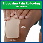 Salonpas Pain Relieving Flex Patch Lidocaine 4%, 7 Count (Pack of 1) | Maximum OTC Strength Lidocaine 4%, Apply for Up To 8 Hours, Temporary Relief of Pain, Patch Contours To Your Body