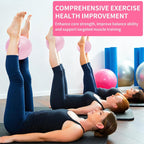 9 Inch Pink Pilates Ball, Exercise Stability Yoga Ball Small Exercise Ball with Air Pump for Core Workout, Balance Training, Home Gym, Office, Physical Therapy Anti-Burst PVC