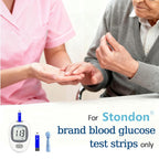 Stondon Blood Glucose Test Strips and Lancets, 100 Each, for G430/G520/G425 | Compatible with Stondon G430, G520 and G425-3 meters, no coding strips, single-use lancets, 100 tests